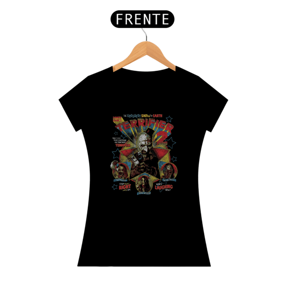 Camiseta Feminina Terrifier (Poster Show - Movie 2) Estampa Terror