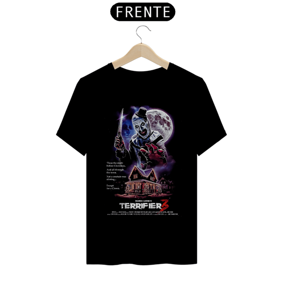 Camiseta Terrifier (Noite de Natal com o Art - Movie 3) Estampa Terror