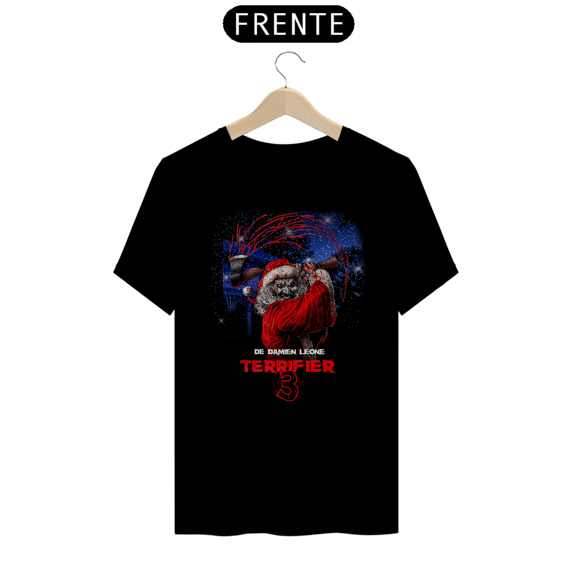 Camiseta Terrifier (Poster Art Papai Noel Noite de Natal - Movie 3) Estampa Terror