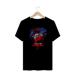 Camiseta Plus Size Terrifier (Poster Art Papai Noel Noite de Natal - Movie 3) Estampa Terror