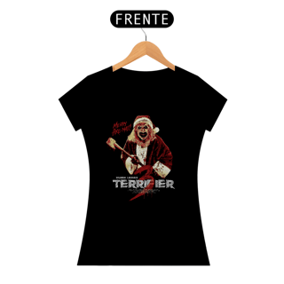 Camiseta Feminina Terrifier  (Art Papai Noel Machado - Movie 3) Estampa Terror