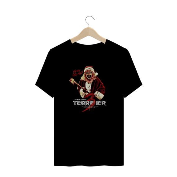 Camiseta Plus Size Terrifier  (Art Papai Noel Machado - Movie 3) Estampa Terror