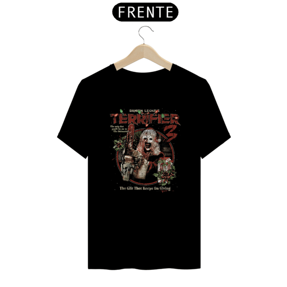 Camiseta Terrifier  (Art Presente de Natal - Movie 3) Estampa Terror