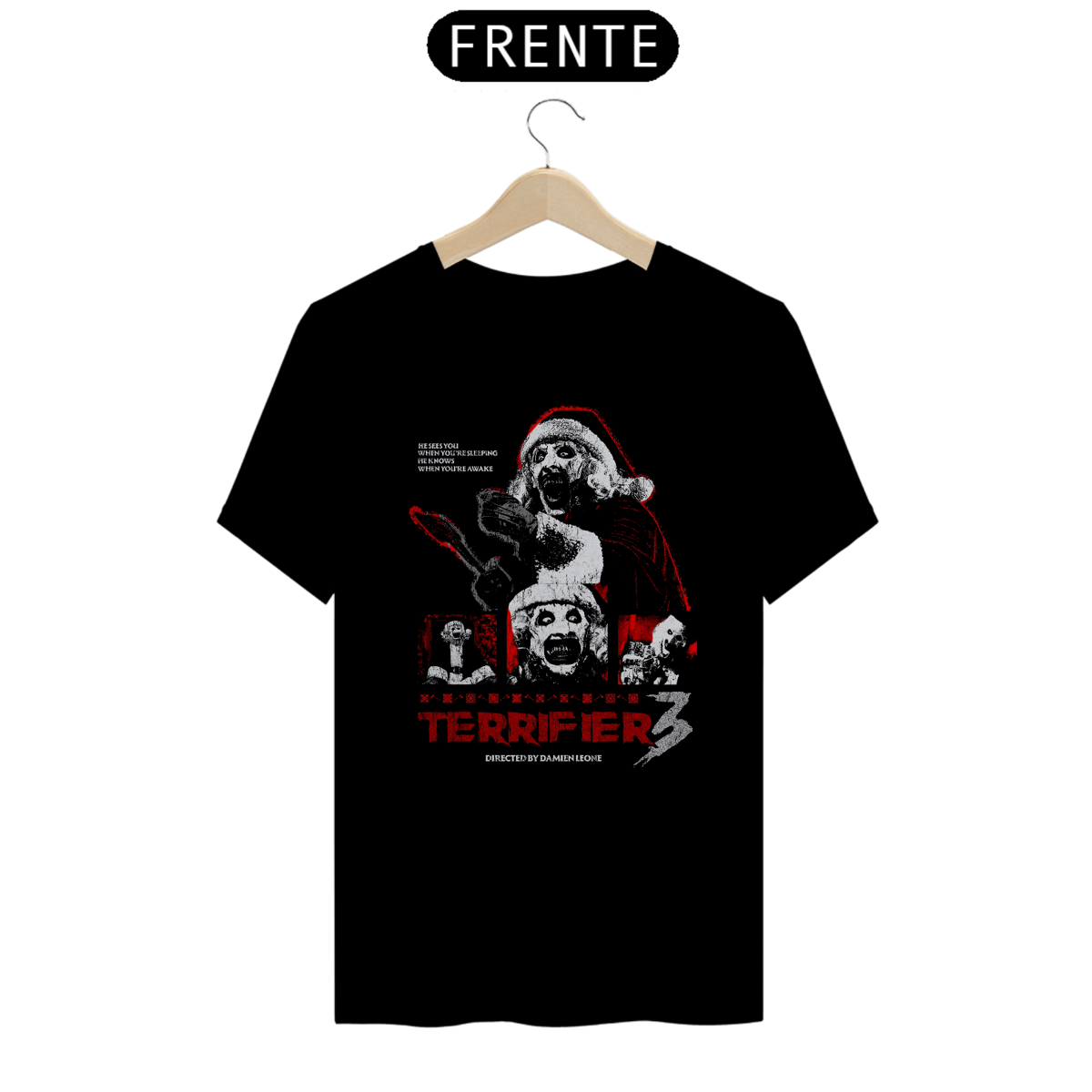 Nome do produto: Camiseta Terrifier  (Art Papai Noiel 3 color - Movie 3) Estampa Terror