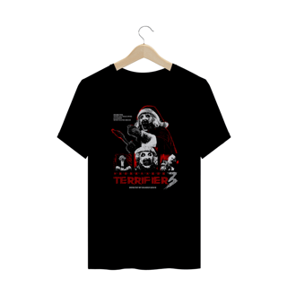 Camiseta Plus Size Terrifier  (Art Papai Noiel 3 color - Movie 3) Estampa Terror