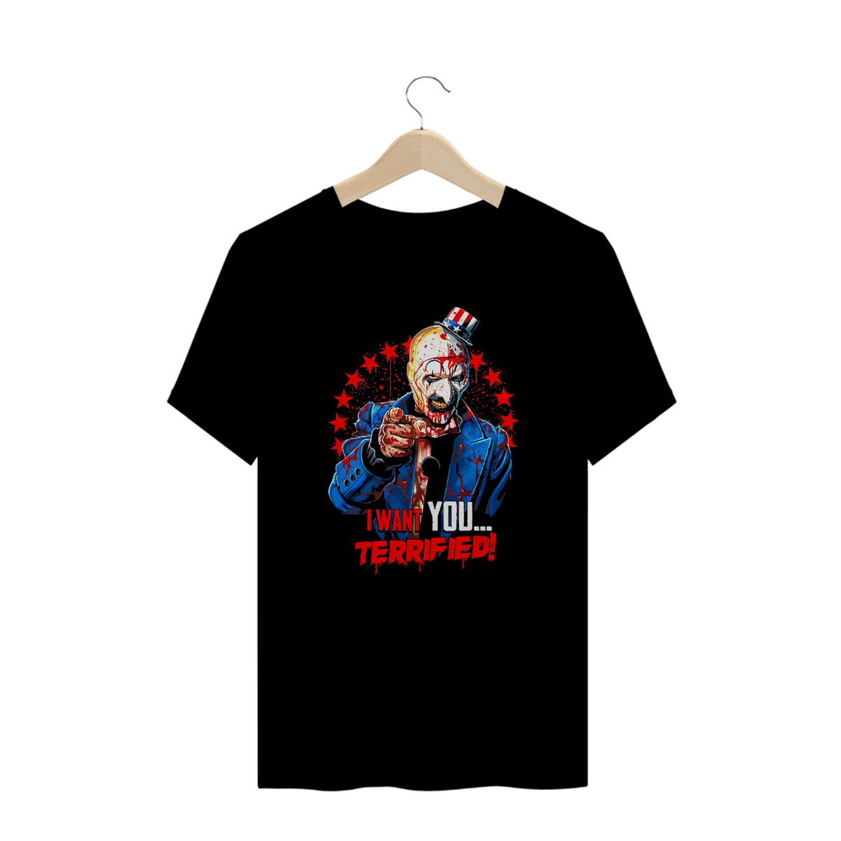 Nome do produto: Camiseta Plus Size Terrifier  (Art - Eu Quero Você) Estampa Terror