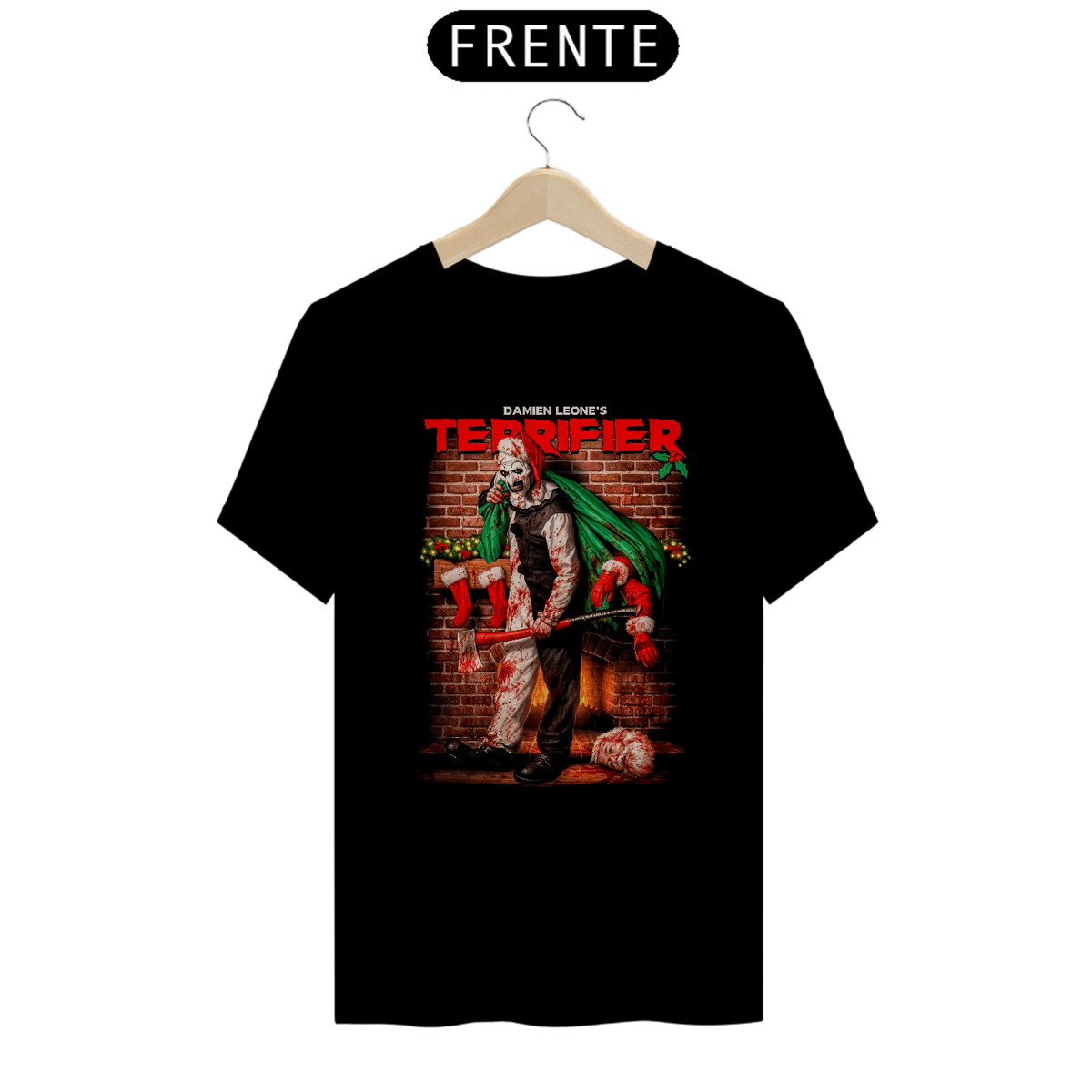 Nome do produto: Camiseta Terrifier  (Art - Papai Noel de Presente) Estampa Terror
