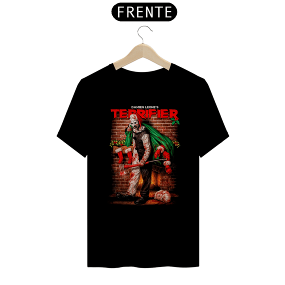 Camiseta Terrifier  (Art - Papai Noel de Presente) Estampa Terror