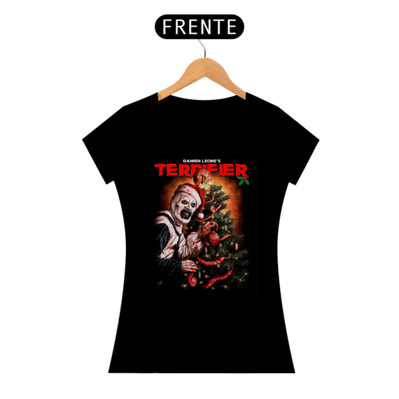 Camiseta Feminina Terrifier  (Art - Arvore de Natal) Estampa Terror