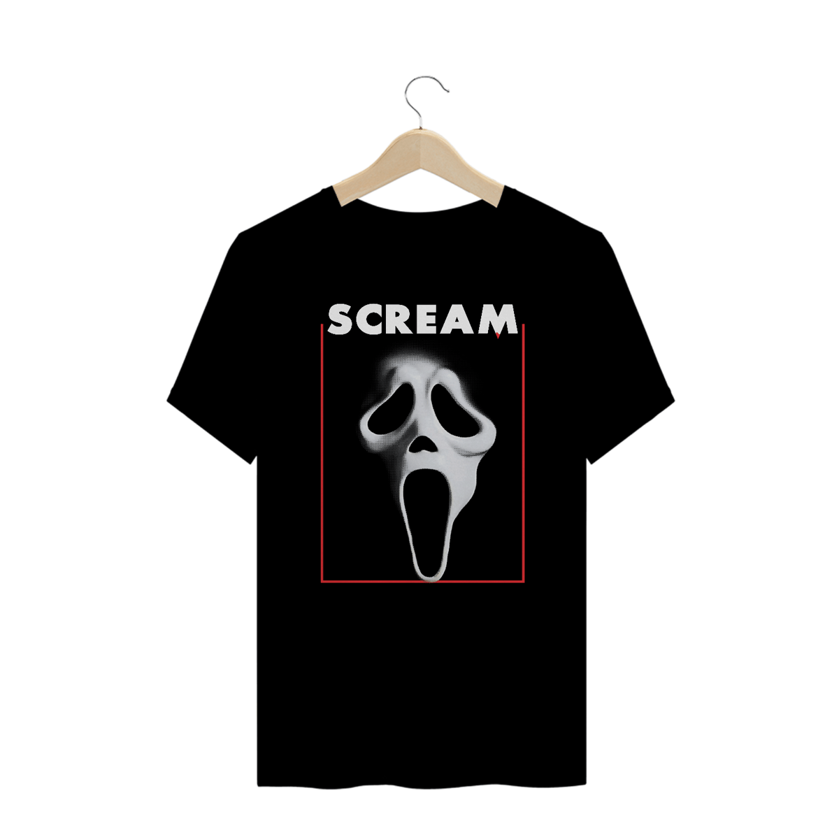 Nome do produto: Camiseta Plus Size Scream ( Pânico  - Ghost Face) Estampa Terror