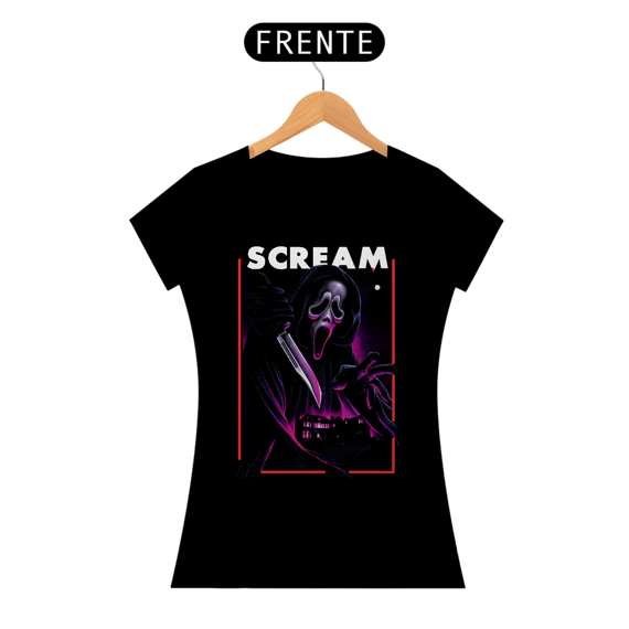 Camiseta Feminina Scream ( Pânico  - Ghost Face Home) Estampa Terror