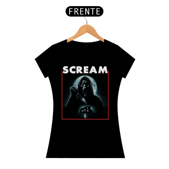 Camiseta Feminina Scream ( Pânico  - Ghost Face -Nightmare) Estampa Terror