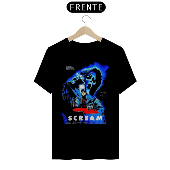 Camiseta Scream ( Pânico  - Ghost Face -Poster Movie) Estampa Terror