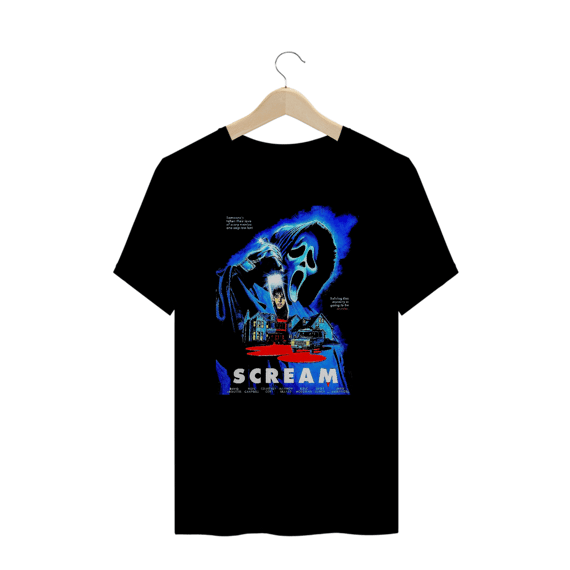 Camiseta Plus Size Scream ( Pânico  - Ghost Face -Poster Movie) Estampa Terror