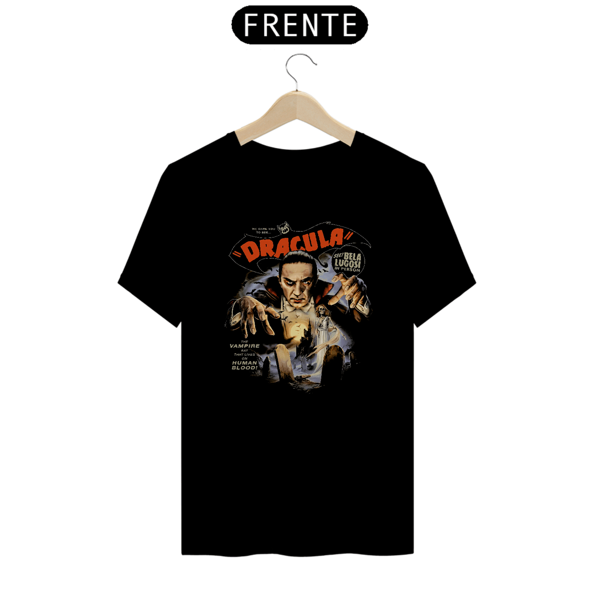 Nome do produto: Camiseta Dracula ( Bela Lugosi as Dracula - 01) Estampa Terror
