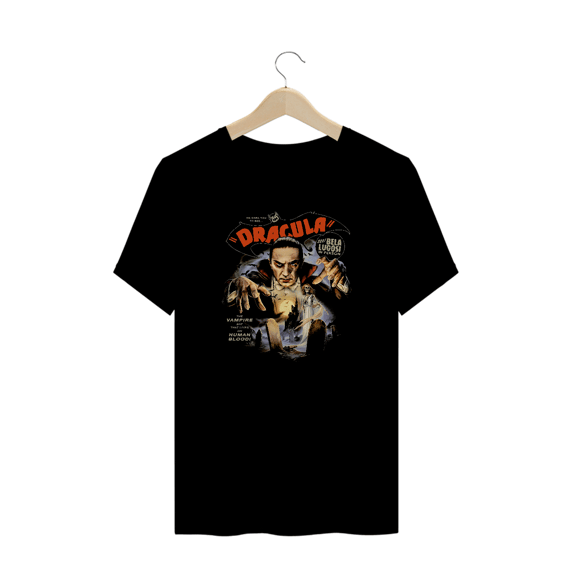 Camiseta Plus Size Dracula ( Bela Lugosi as Dracula - 01) Estampa Terror