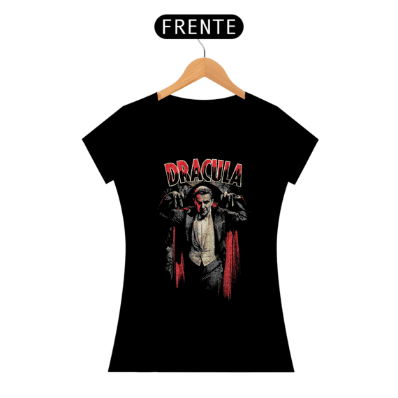 Camiseta Feminina Dracula ( Bela Lugosi as Dracula - 02) Estampa Terror