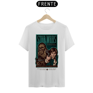 Nome do produto Camiseta Star Wars - Chewbacca e Han Solo