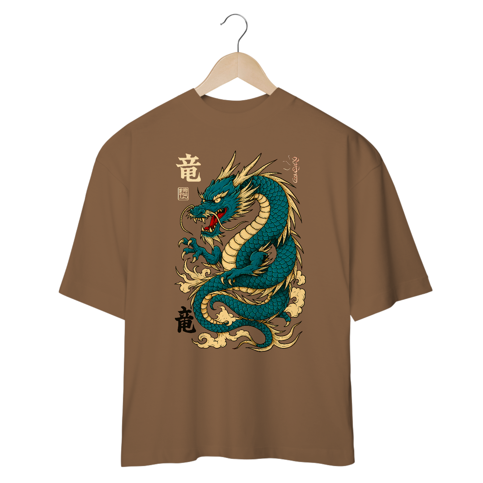 Nome do produto: Camiseta Oversized - Dragão Japonês II - Coleção Especial \