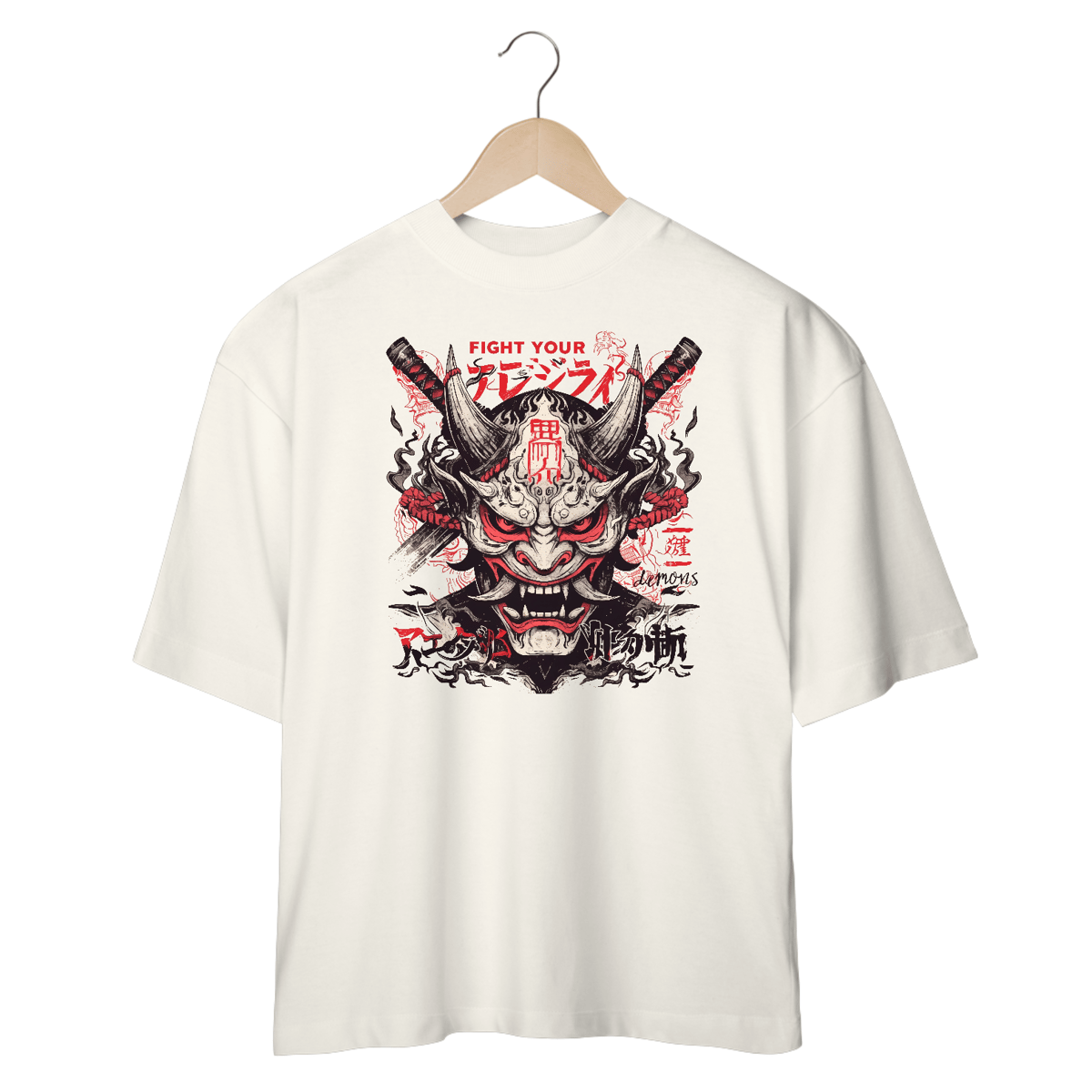 Nome do produto: Camiseta Oversized - Fight Your Demons - Coleção Especial \