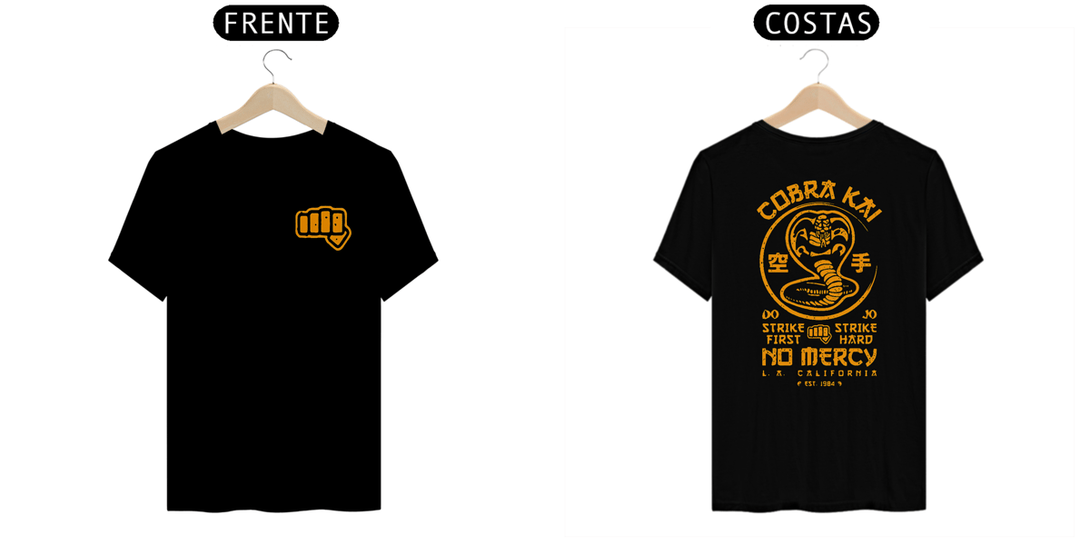 Nome do produto: Camiseta Cobra Kai - Dojo (frente e costas)