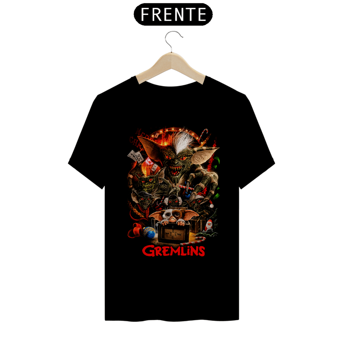Nome do produto: Camiseta Gremlins - Merry Christimas