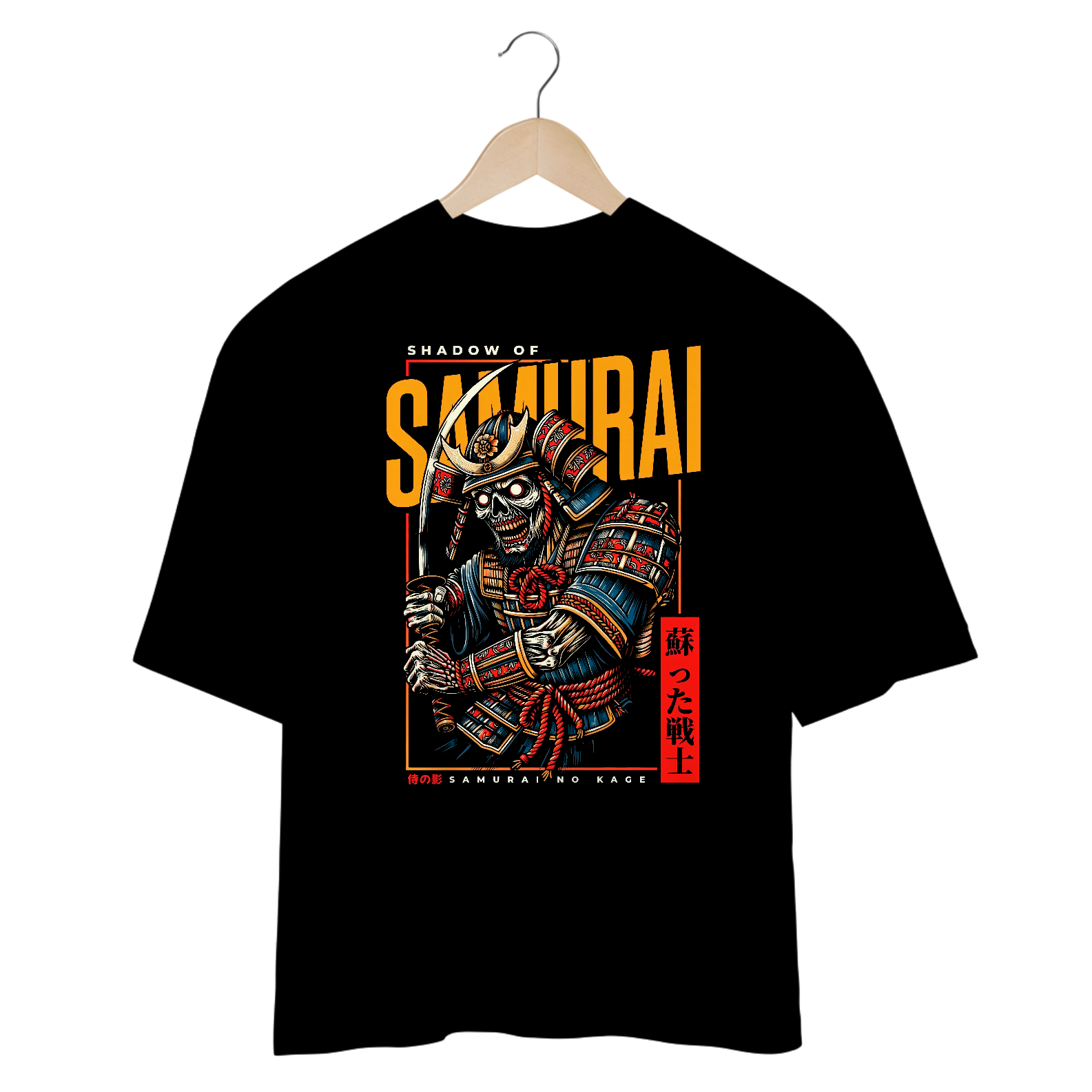 Nome do produto: Camiseta Oversized - Shadow of Samurai - Coleção Especial \
