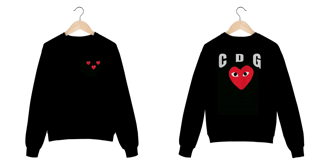 Nome do produto moletom cdg all black