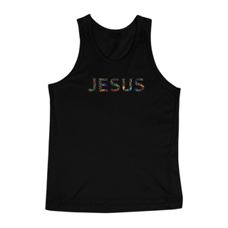 Nome do produto Regata Floral JESUS – Edição Leve da Alma