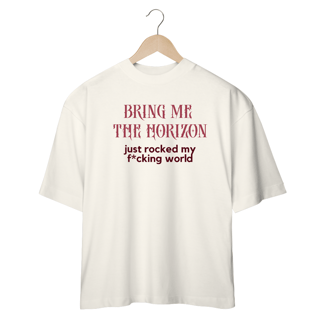 Nome do produto [Oversized] CAMISETA BRING ME THE HORIZON OFF-WHITE