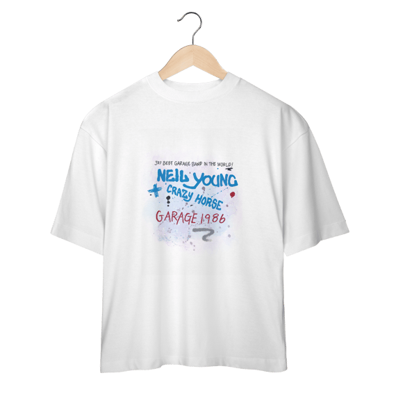 Camiseta Oversized Neil Young & Crazy Horse - Garage 1986