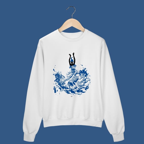 Moletom Fechado Yemanjá  Azul