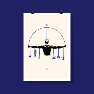 Nome do produto Poster Ogun vertical