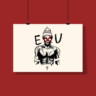 Nome do produto Poster Exu fundo branco Horizontal