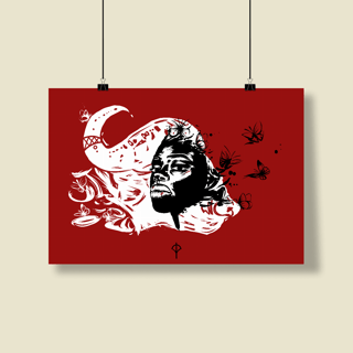 Poster Iansã fundo vermelho