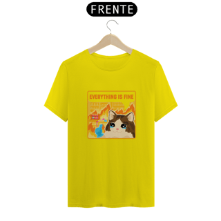 Nome do produtoCamisa Everything is Fine Cat Unissex