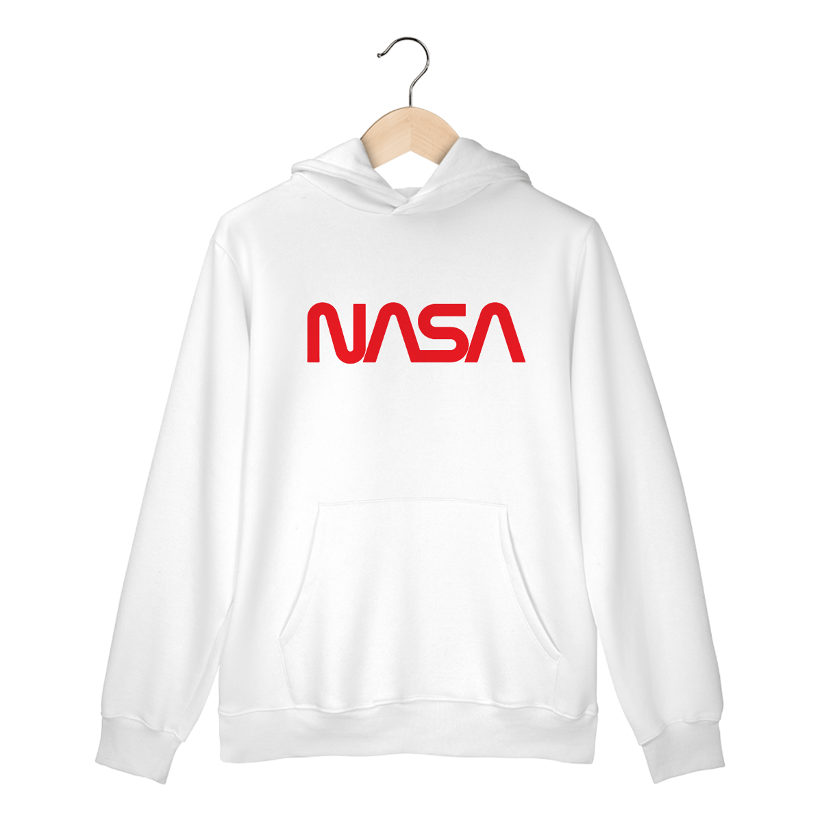 Nome do produto: Casaco NASA Moletom hoodie Logo horizontal