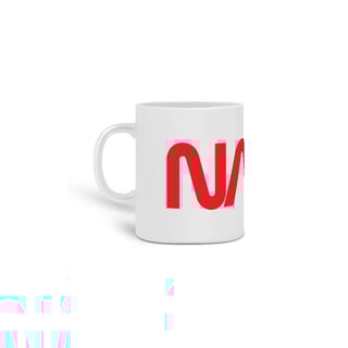 Caneca NASA Logo Vertical Vermelha
