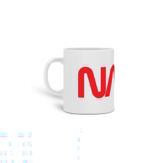 Caneca NASA Logo Vertical Vermelha