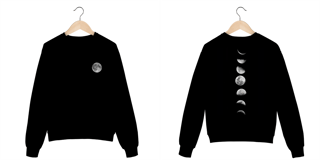 Moletom Fases da Lua Minimalista