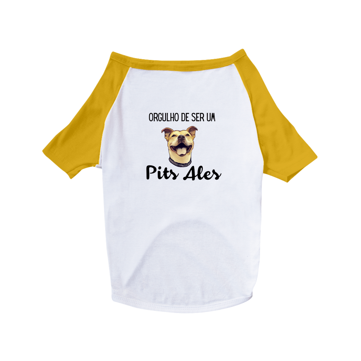 Nome do produto: Orgulho de ser um Pits Ales - Roupa pet - Collab Pits Ales