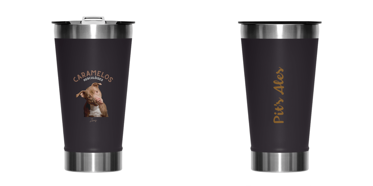 Nome do produto: Copo Térmico - Collab Pits Ales - Caramelos Herculóides - Zeus