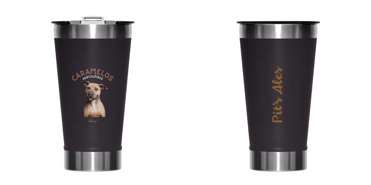 Nome do produto: Copo Térmico - Collab Pits Ales - Caramelos Herculóides - Denis