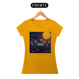 Nome do produtoCamiseta feminina A tal da Terra plana