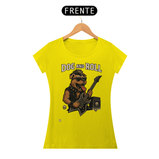 Nome do produtoCamiseta feminina Dog and roll