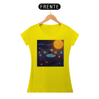 Nome do produtoCamiseta feminina A tal da Terra plana