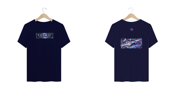Camiseta plus size coleção Cosmic Creatures, Cometuff