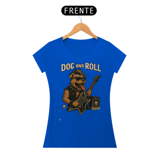 Nome do produtoCamiseta feminina Dog and roll