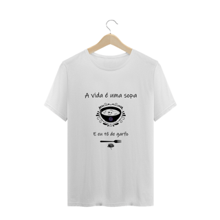 Nome do produtoCamiseta plus size A vida é uma sopa