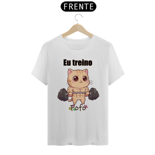 Nome do produtoCamiseta unissex Eu treino fofo
